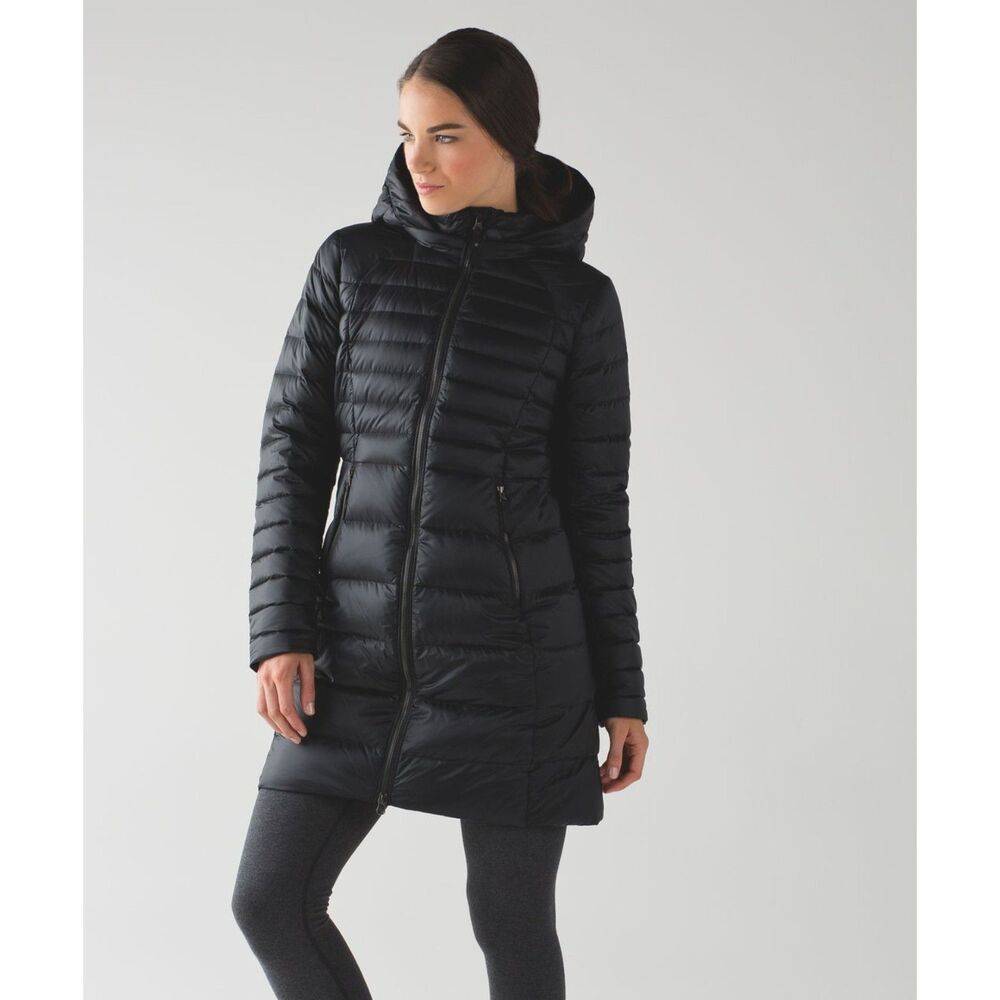 Lululemon Black Brave The Cold Jacket Long Parka Womens 4